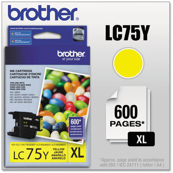 Brother LC752PKS-LC75Y Ink,  Yellow