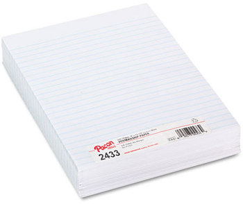 Pacon® Composition Paper,  3/8" Ruling, 16 lbs., 8 x 10-1/2, White, 500 Sheets/Pack