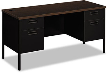 HON® Metro Classic Kneespace Credenza Series 60w x 24d 29.5h, Mocha/Black