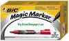 A Picture of product BIC-GELIT11RD BIC® Magic Marker® Brand Low Odor AND Bold Writing Dry Erase Markers,  Chisel Tip, Red, Dozen