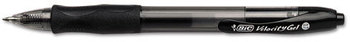 BIC® Gelocity® Retractable Gel Roller Ball Pen,  Black Ink, .7mm, Medium, Dozen