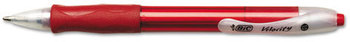 BIC® Velocity® Retractable Ballpoint Pen,  Red Ink, 1mm, Medium, Dozen