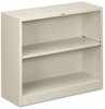 A Picture of product HON-S30ABCQ HON® Brigade® Metal Bookcases Bookcase, Two-Shelf, 34.5w x 12.63d 29h, Light Gray