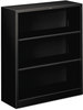 A Picture of product HON-S42ABCP HON® Brigade® Metal Bookcases Bookcase, Three-Shelf, 34.5w x 12.63d 41h, Black