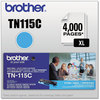 A Picture of product BRT-TN115C Brother TN110BK, TN110C, TN110M, TN110Y, TN115BK, TN115C, TN115M, TN115Y Toner Cartridge,  Cyan