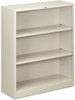 A Picture of product HON-S42ABCQ HON® Brigade® Metal Bookcases Bookcase, Three-Shelf, 34.5w x 12.63d 41h, Light Gray