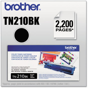 Brother BRTTN210BK, BRTTN210C, BRTTN210M, BRTTN210Y Toner,  Black
