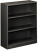 A Picture of product HON-S42ABCS HON® Brigade® Metal Bookcases Bookcase, Three-Shelf, 34.5w x 12.63d 41h, Charcoal