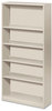 A Picture of product HON-S72ABCQ HON® Brigade® Metal Bookcases Bookcase, Five-Shelf, 34.5w x 12.63d 71h, Light Gray