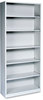 A Picture of product HON-S82ABCQ HON® Brigade® Metal Bookcases Bookcase, Six-Shelf, 34.5w x 12.63d 81.13h, Light Gray