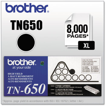 Brother TN650, TN620 Toner,  Black