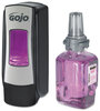A Picture of product GOJ-8712D GOJO® ADX-7™ Antibacterial Foam Handwash Kit,  700mL, Manual, Chrome/Black, 4/Carton