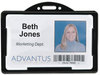 A Picture of product AVT-75656 Advantus® ID Card Holders,  3 3/8 x 2 1/8, Black, 25 per Pack