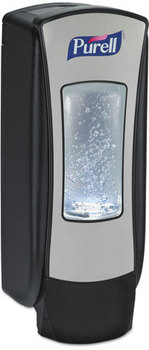 PURELL® ADX-12™ Push-Style Dispenser for PURELL® Hand Sanitizer. 1200 mL. 3.98 X 11.89 X 4.64 in. Chrome.