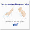 A Picture of product 970-587 PURELL® Hand Sanitizing Wipes Wall Mount Dispenser,  1200/1500 Wipe Capacity, White