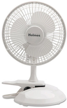 Holmes® 6" Convertible Clip/Desk Fan,  2 Speed, White