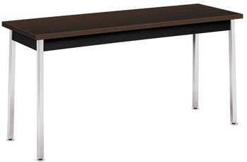 HON® Utility Table Rectangular, 60w x 20d 29h, Mocha/Black