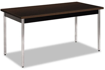 HON® Utility Table Rectangular, 60w x 30d 29h, Mocha/Black