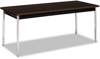 HON® Utility Table Rectangular, 72w x 30d 29h, Mocha/Black
