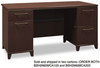 A Picture of product BSH-2960MCA103 Bush® Enterprise Collection Double Pedestal Desk,  Mocha Cherry (Box 1 of 2)