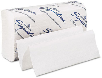 GP Signature® 2-Ply Premium Multifold Paper Towels. 9.2 X 9.4 in. White. 2000 towels.