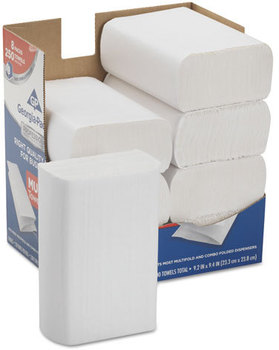 Georgia Pacific® Professional Series™ Premium Folded Paper Towels, M-Fold,9 2/5x9 1/5, 250/Bx, 8 Bx/Carton