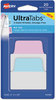 A Picture of product AVE-74767 Avery® Ultra Tabs® Repositionable Margin Tabs: 2.5" x 1", 1/5-Cut, Assorted Neon Colors, 24/Pack