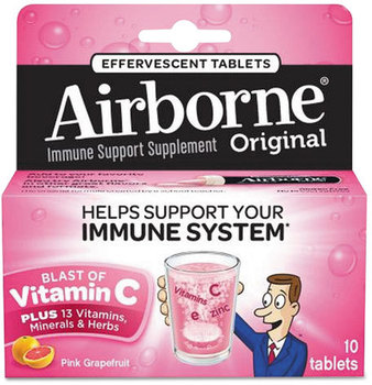 Airborne® Immune Support Effervescent Tablet,  Pink Grapefruit, 10 Count