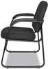A Picture of product ALE-RL43C11 Alera® Genaro Series Half-Back Sled Base Guest Chair Fabric 25" x 24.80" 33.66", Black Seat, Back,
