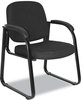 A Picture of product ALE-RL43C11 Alera® Genaro Series Half-Back Sled Base Guest Chair Fabric 25" x 24.80" 33.66", Black Seat, Back,