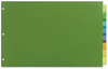 A Picture of product AVE-11179 Avery® Insertable Big Tab™ 11" x 17" Plastic Dividers 8-Tab, 11 17, Green, 1 Set