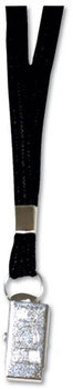 Advantus® Deluxe Lanyard,  Clip Style, 36" Long, Black, 24/Box