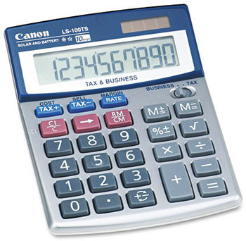Canon® LS-100TS Portable Business Calculator,  10-Digit LCD