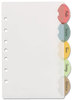 A Picture of product AVE-11118 Avery® Insertable Style Edge™ Tab Plastic Dividers 7-Hole Punched, 5-Tab, 8.5 x 5.5, Translucent, 1 Set