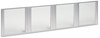 A Picture of product ALE-VA301730 Alera® Glass Door Set For Hutch With Silver Frame 72" Wide 17w x 16h, Clear, 4 Doors/Set