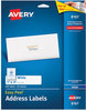 A Picture of product AVE-8161 Avery® Easy Peel® White Address Labels with Sure Feed® Technology w/ Inkjet Printers, 1 x 4, 20/Sheet, 25 Sheets/Pack