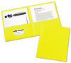 A Picture of product AVE-47992 Avery® Two-Pocket Folder 40-Sheet Capacity, 11 x 8.5, Yellow, 25/Box