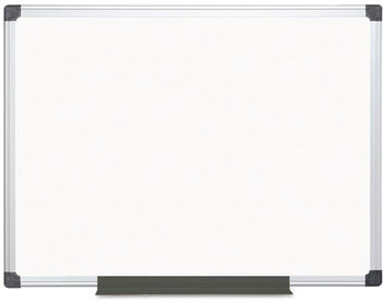 MasterVision® Value Lacquered Steel Magnetic Dry Erase Board,  36 x 48, White, Aluminum Frame