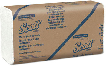 Scott® Folded Paper Towels,  9 2/5 x 9 1/5, White, 250 Sheets, 16/Carton
