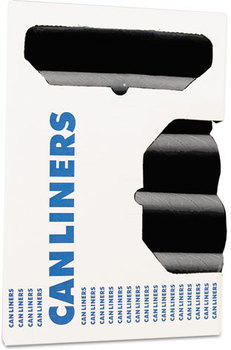 Heritage Accufit® Can Liners,  Prime Resin, 23 gal, 0.9 mil, 28 x 45, Black, 200/Carton