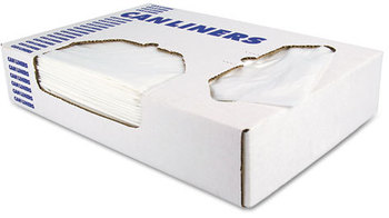 Heritage Low-Density Can Liners,  20-30 gal, 0.9 mil, 30 x 36, White, 200/Carton