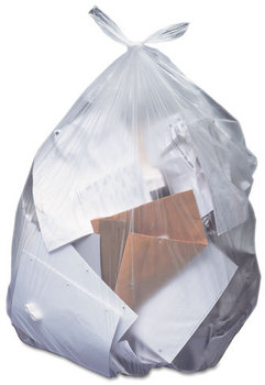 Heritage Low-Density Can Liners,  40-45 gal, 1.5 mil, 40 x 46, Clear, 100/Carton