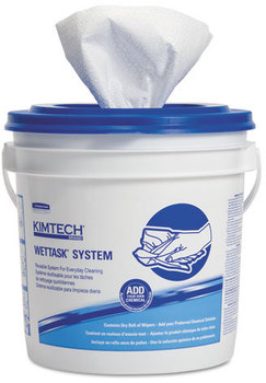Kimtech* Wipers for the WETTASK* System, for Solvents,  Solvents, 9 x 15, White, 275/Roll, 2 Rolls/Carton