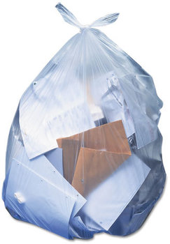 Heritage Low-Density Can Liners,  60 gal, 2.7 mil, 38 x 63, Clear, 50/Carton
