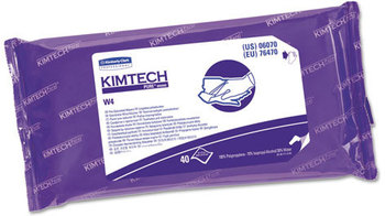 Kimtech* W4 Presaturated Wipers,  Multifold, 9 x 11, White, 40/Pack, 10/Carton