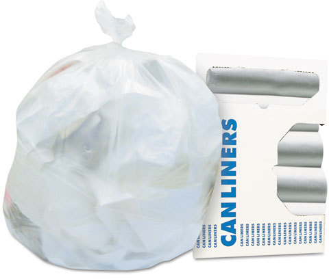 35 Gallon Garbage Bags, High Density: Black, 16 Micron, 33x40, 100 Bags.