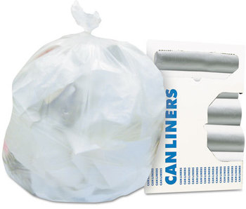 Can Liner.  40" x 48".  40 - 45 Gallon.  16 Micron.  Natural Color.  Coreless Rolls.