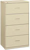 A Picture of product BSX-484LL HON® 400 Series Lateral File 4 Legal/Letter-Size Drawers, Putty, 36" x 18" 52.5"