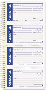 Adams® Write 'n Stick® Phone Message Book,  2 3/4 x 4 3/4, Two-Part Carbonless, 200 Forms
