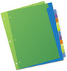 A Picture of product AVE-11330 Avery® Preprinted Plastic Tab Dividers Durable 12-Tab, A to Z, 11 x 8.5, Assorted, 1 Set